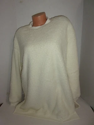 ROSA Victoria's Secret Blanco Acogedor Felpa Polar Sudadera de Gran Tamaño XS Foto 1 de 3