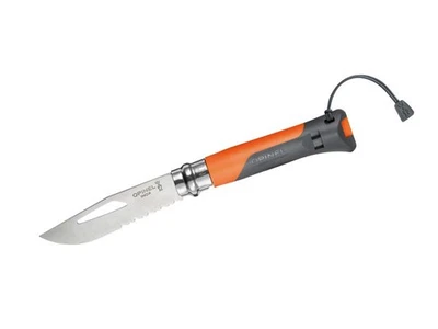 Opinel Taschenmesser No 08, OUTDOOR, orange/grau, rostfrei