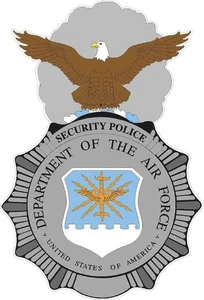USAF Security Police Reflective Vinyl Decal Sticker Air Force - Picture 1 of 3