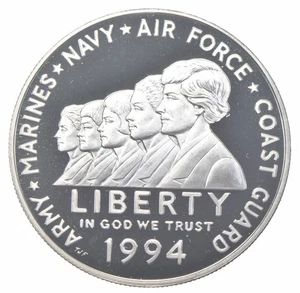 1994-P Proof Military Women Commemorative Silver Dollar $1 *9043 - Picture 1 of 3