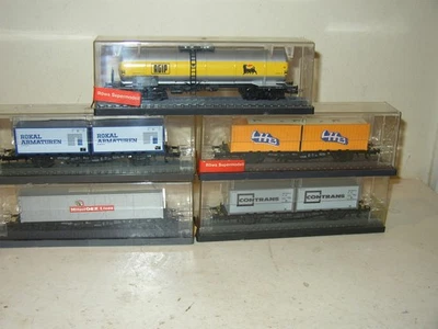 5 Rowa HO freight  Rokal 2301 MitsuiOSK  Contrans 2303 LHB 2309 AGIP 2249 LNIB - Image 1 of 4