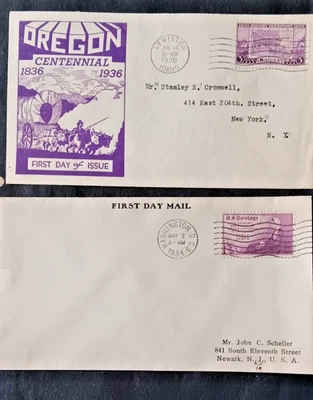 2 Scott F.D.C. Scott #783 & #73 7                             Stock#950 - Image 1 of 2