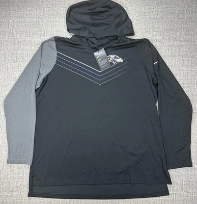 Женская толстовка с капюшоном Baltimore Ravens 2XL черная серая NFL футбол Nike Dri Fit - Изображение 1 из 4