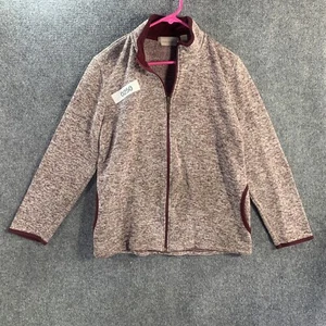 Stan Herman Jacket Womens Medium Pullover Fleece Long Sleeve Full Zip 0250 - Picture 1 of 9