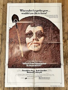 WHAT EVER HAPPENED TO AUNT ALICE? 1969  Geraldine Page Ruth Gordon One Sheet - Picture 1 of 1