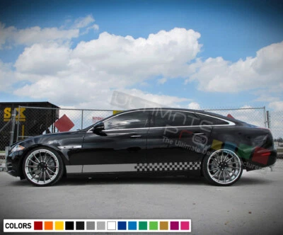 Stickers for Jaguar XJ Decal Stripes lip side carbon bumper tune racing visor  - Image 1 of 4