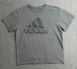 ADIDAS T Shirt Women Gray Short Sleeve Logo Graphic Print Crew Neck Size XL - Picture 1 of 6