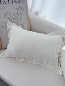 Satin Pillowcase - White Embroidery Soft & Cozy Silky Pillowcase 20x30 Inches - Picture 1 of 9