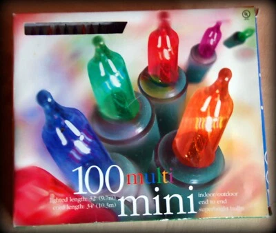 100 Multi-Color Christmas Light String ~ 32' Seasonal Specialties, Tested, Works - Image 1 of 3