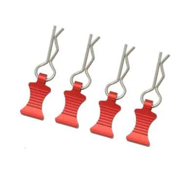4pcs Metal Body Clip RC Car Shell Fixed R Pin w/Tab for SCX10 RGT TRX4 CC01 SMT - Image 1 of 4