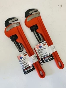 RIDGID 31010  Heavy Duty 10" Straight Pipe Wrench, 1-1/2" (2-PACK) - Picture 1 of 4
