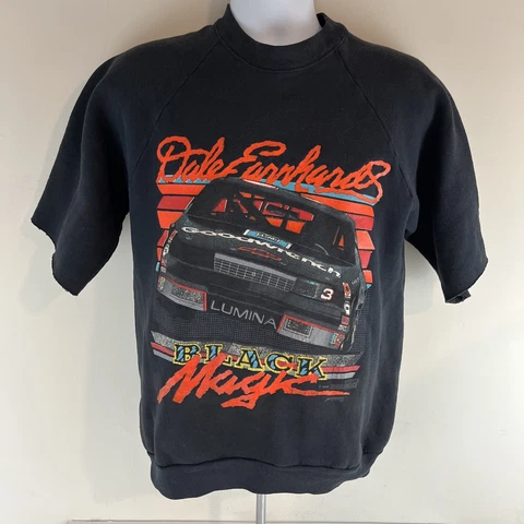 Vintage 1990 Dale Earnhardt Black Magic Graphic Cut off Sweatshirt - Size M or S Cover