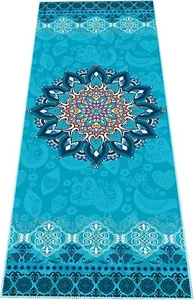 Large Yoga Towel74 L X 27.5" W Rubber Grip Dots Bottom Non Slip Yoga Mat Towel f - Picture 1 of 3
