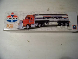 AMOCO SPIELZEUG TANKER LKW 1997 EQUITY ARBEITSLEUCHTEN MOTOR UND LUFTBREMSGERÄUSCHE - Bild 1 von 6