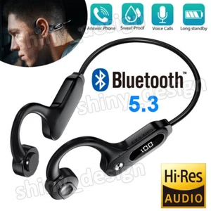 Bluetooth 5.3 Bone Conduction Headphones Wireless Outdoor Sport Headset Earbuds - Picture 1 of 15