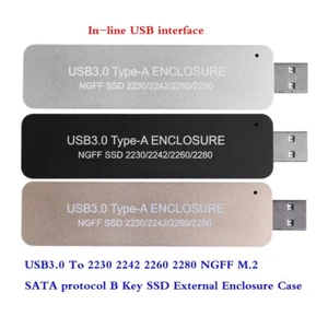 2230 2242 2260 2280 B Key NGFF M.2 SATA SSD na USB 3.0 Obudowa zewnętrzna Obudowa Case - Zdjęcie 1 z 11