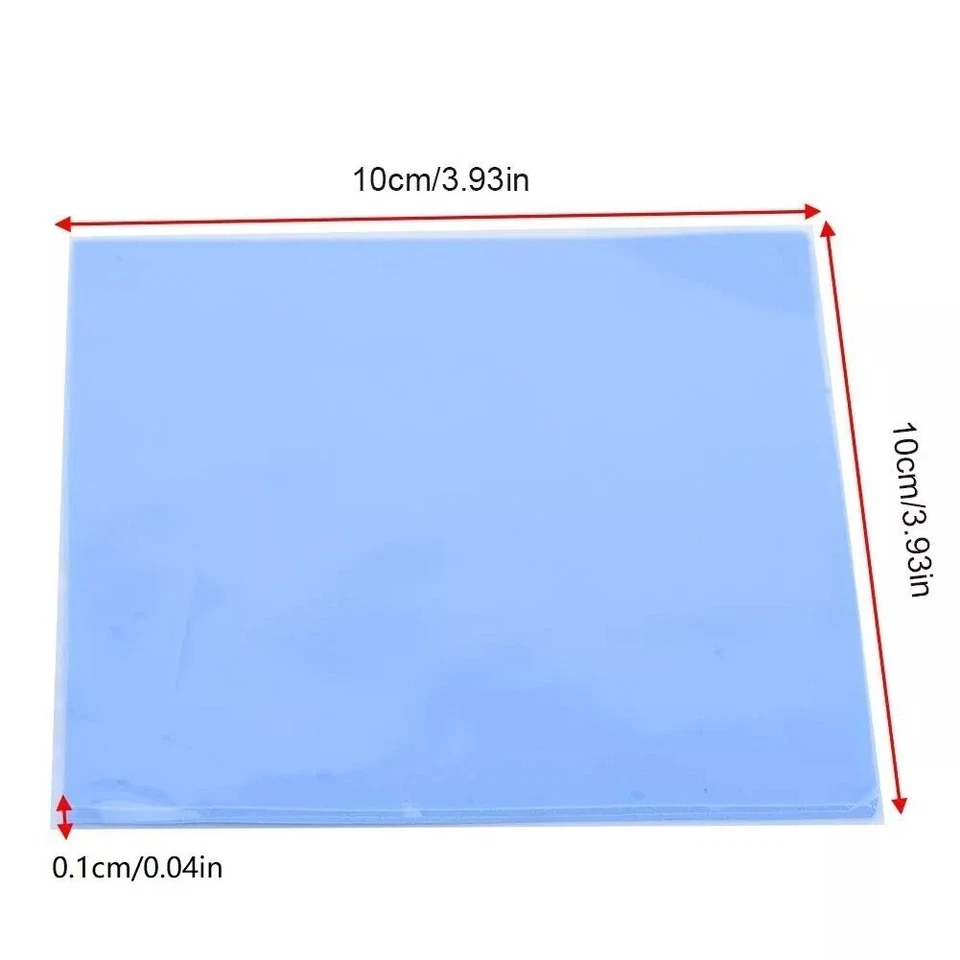 Silicona térmica conductora 100x100mm x 1mm para GPU CPU almohadilla de enfriamiento disipador de calor Foto 1 de 4