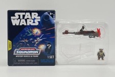 Star Wars Micro Galaxy Squadron Series 4 Ewok Paploo With Speeder Bike Chase