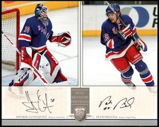 2006/07 Be A Player Portraits HENRIK LUNDQVIST/PETR PRUCHA Dual Signatures Auto