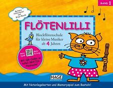 Flötenlilli, Sopranblockflötenschule1 Helmut Hage Taschenbuch Spiralbindung, CD