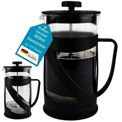 MY-GOODBUY24 Kaffeebereiter Kaffeepresse Kaffeebereiter Kaffee Filter French Press 600ml