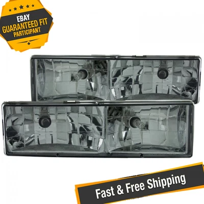 Anzo 111061 Chrome Headlights for 88-98 Chevy/GMC C/K1500/2500 & 88-00 C/K3500 - Image 1 of 4