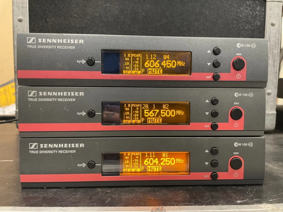 Sennheiser ew100 G3 wireless mic  566-608Mhz (RECEIVER ONLY) - Image 1 of 4