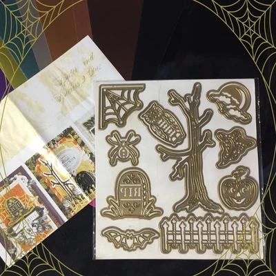 Anna Griffin SPIDERS & SPECTERS "2" Cut & Emboss Dies Plus 👻 BOO! **NEW** #868 - Image 1 of 4