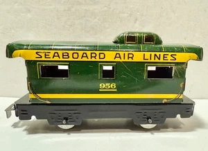 Marx 956 Seaboard Caboose 6 Inch 4 Wheel Tin Litho 0/027 gauge - Picture 1 of 8