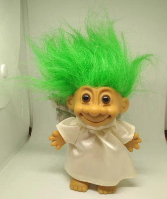 Russ Troll 18280 Ángel de Navidad Colgante Árbol Adorno Cabello Verde Loco Más de 7" Foto 1 de 4