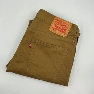 Pantalones para hombre Levi Strauss 513 color caqui tostado W32 L32 calce recto sin agua - Imagen 1 de 9