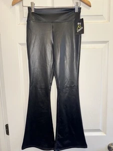 Art Class Girl's Size LARGE (10/12) Faux Leather Flare Leggings Black NWT - Picture 1 of 11