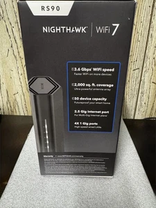 Netgear Nighthawk RS90 Dual Band WiFi 7 Router Open box - Picture 1 of 6