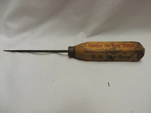Vintage R. H. Van Horn ICE and COAL Company antiker Eispickel altes Telefon #'s - Bild 1 von 7