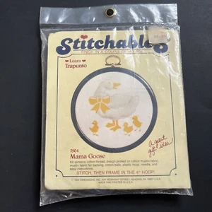 NEW Craft Stitchables Stitch & Frame MAMA GOOSE 4" Hoop #7504 1984 Dimensions - Picture 1 of 2