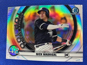 Top 100 #42 de béisbol 2020 #BTP-42 Nick Madrigal Bowman cromado Scouts - Imagen 1 de 2