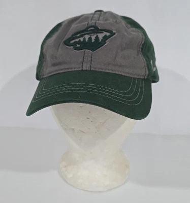 Gorra Minnesota Wild Hat gris verde céfiro emblema bordado ajustable Foto 1 de 4