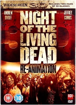 NIGHT OF THE LIVING DEAD RE-ANIMATION 3D + 2D DVD with 2 pairs of 3D glasses - Image 1 of 2
