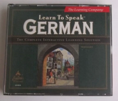 Learn to Speak German 8.0 The Learning Company 4 CDs PC Computer Software (1991) - Image 1 of 2