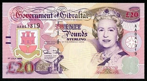 GIBRALTAR - 20 POUNDS 1995 UNC KM# 27 - Picture 1 of 2