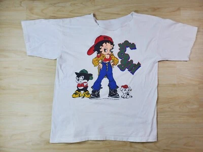 Camiseta De Colección 1993 Betty Boop You Go Girl Hip Hop Bimbo Pudgy Dog EE. UU. Corte Cuello Foto 1 de 4