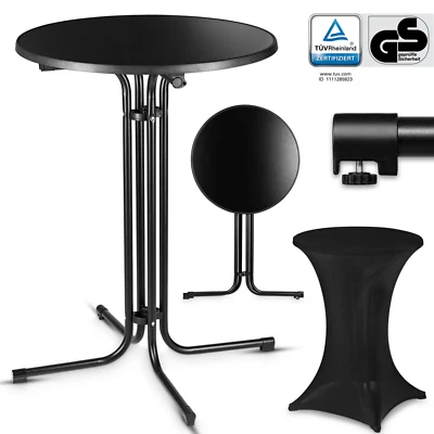 VESKA Stehtisch Bistrotisch Wetterfest Klappbar Gastro Klapptisch Rund Outdoor Garten
