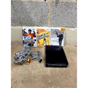 Nintendo Wii RVL-001(EUR) Video Gaming Console Black 36W Compact w/ Accessories - Picture 1 of 16
