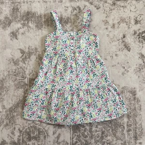 Girls GAP Cotton Floral Sleeveless Dress Sz XS (4/5) - Picture 1 of 8