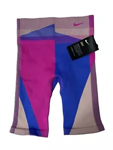 Pink Blue Nike Dri-Fit Shorts Biker Women's Size XS - Picture 1 of 5