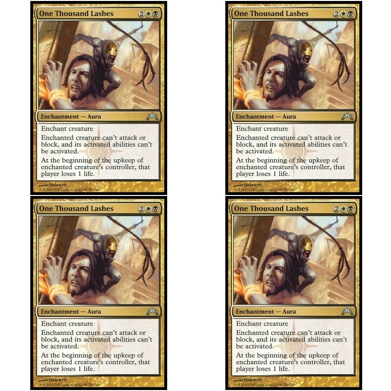 4 x ONE THOUSAND LASHES NM Gatecrash mtg Gold - Enchantment Unc - Image 1 of 1