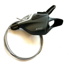 SRAM X7 2 Speed Left Gear Black/Grey Shifter Trigger 00.7018.027.010 w/Clamp NEW - Picture 1 of 7