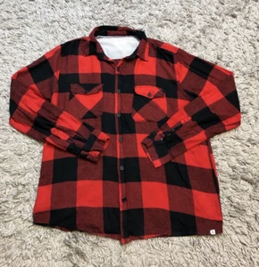 Sovereign Code Los Angeles Size XL Red Plaid Flannel Shirt Button Up Cotton - Picture 1 of 12