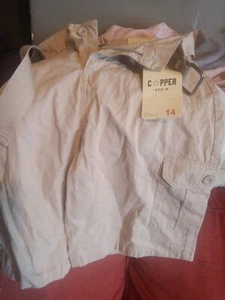Copper Denim boys khaki shorts with belt size 14 - Picture 1 of 6