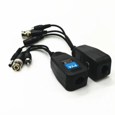8MP BNC Video Power Balun to RJ45 Connectors HDCVI/HDTVI/AHD Transceiver Cable - Image 1 of 4